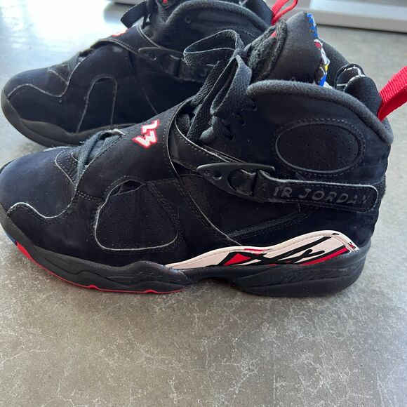 Air Jordan 8 Retro GS 'Playoff' 2023 Black Blue Red 305368-062 Size 7Y - Picture 7 of 16